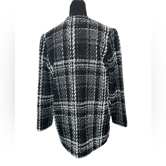 Frank Lyman Tweed Open Blazer Black - Picture 3 of 10